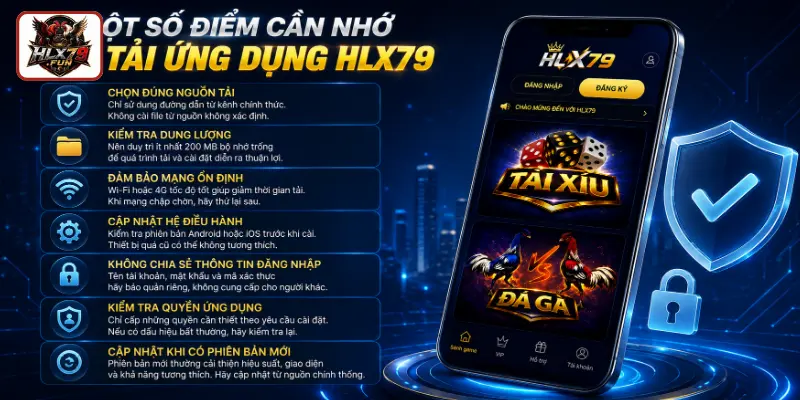 Một số điểm cần nhớ khi tải ứng dụng HLX79
