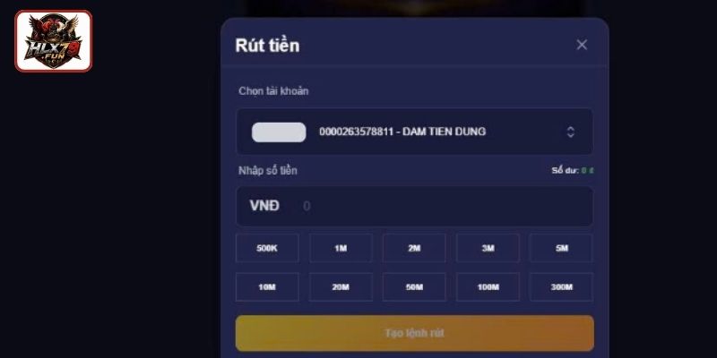 Rút tiền HLX79 nhanh chỉ từ 3 - 5 phút